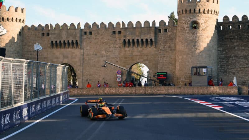 Oscar Piastri (McLaren-Mercedes) during practice for the 2024 Azerbaijan Grand Prix
