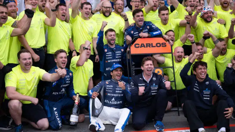 Williams celebrates Carlos Sainz's Azerbaijan GP podium
