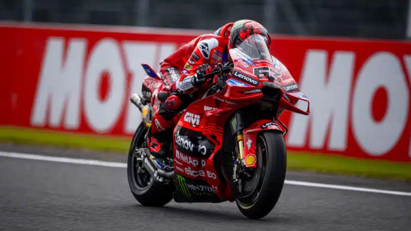 Francesco Bagnaia during the 2025 Japanese GP