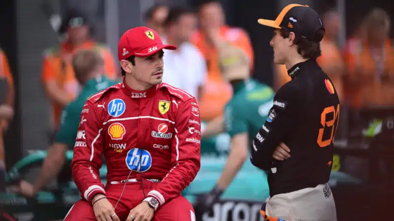 Charles Leclerc with Oscar Piastri