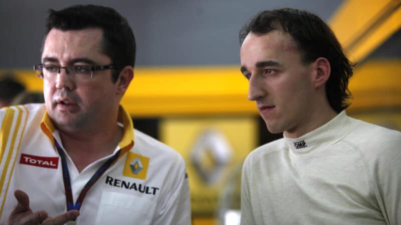 Eric Boullier and Robert Kubica in 2010
