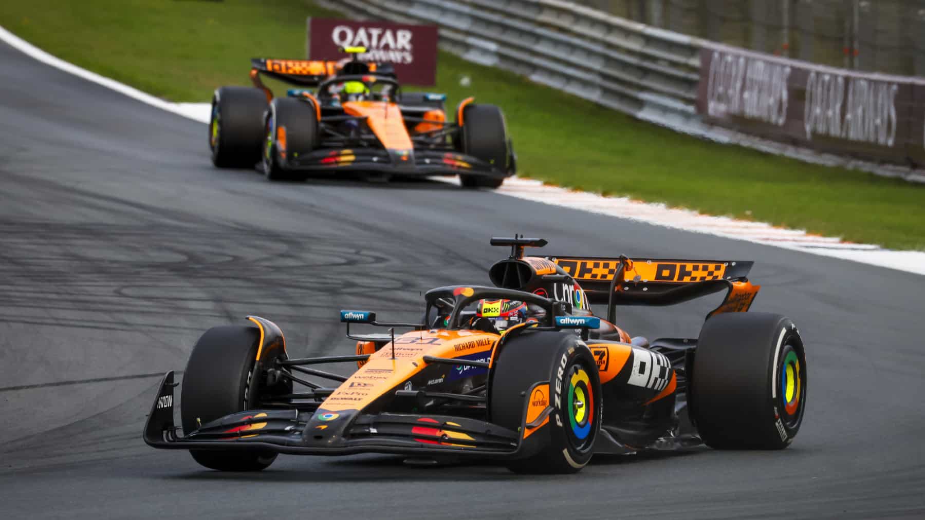 Oscar Piastri and Lando Norris at the Dutch GP