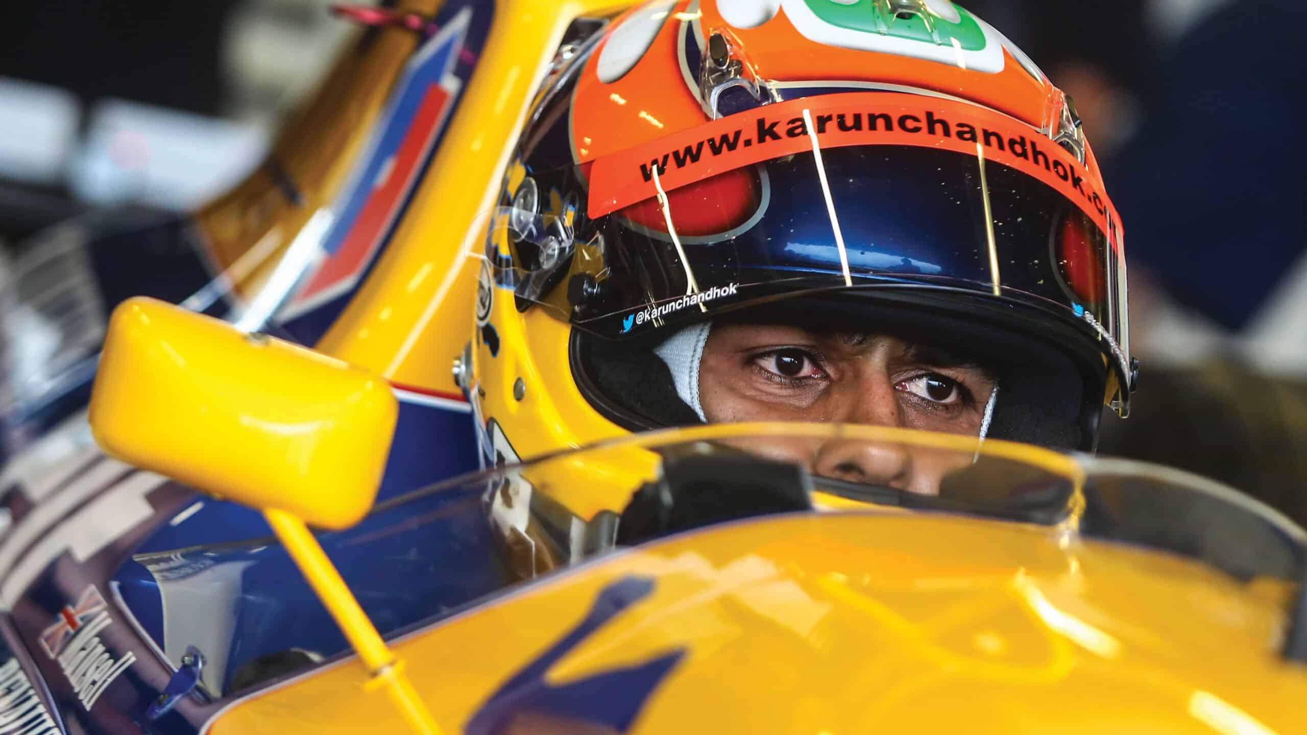 Karun Chandhok behind wheel