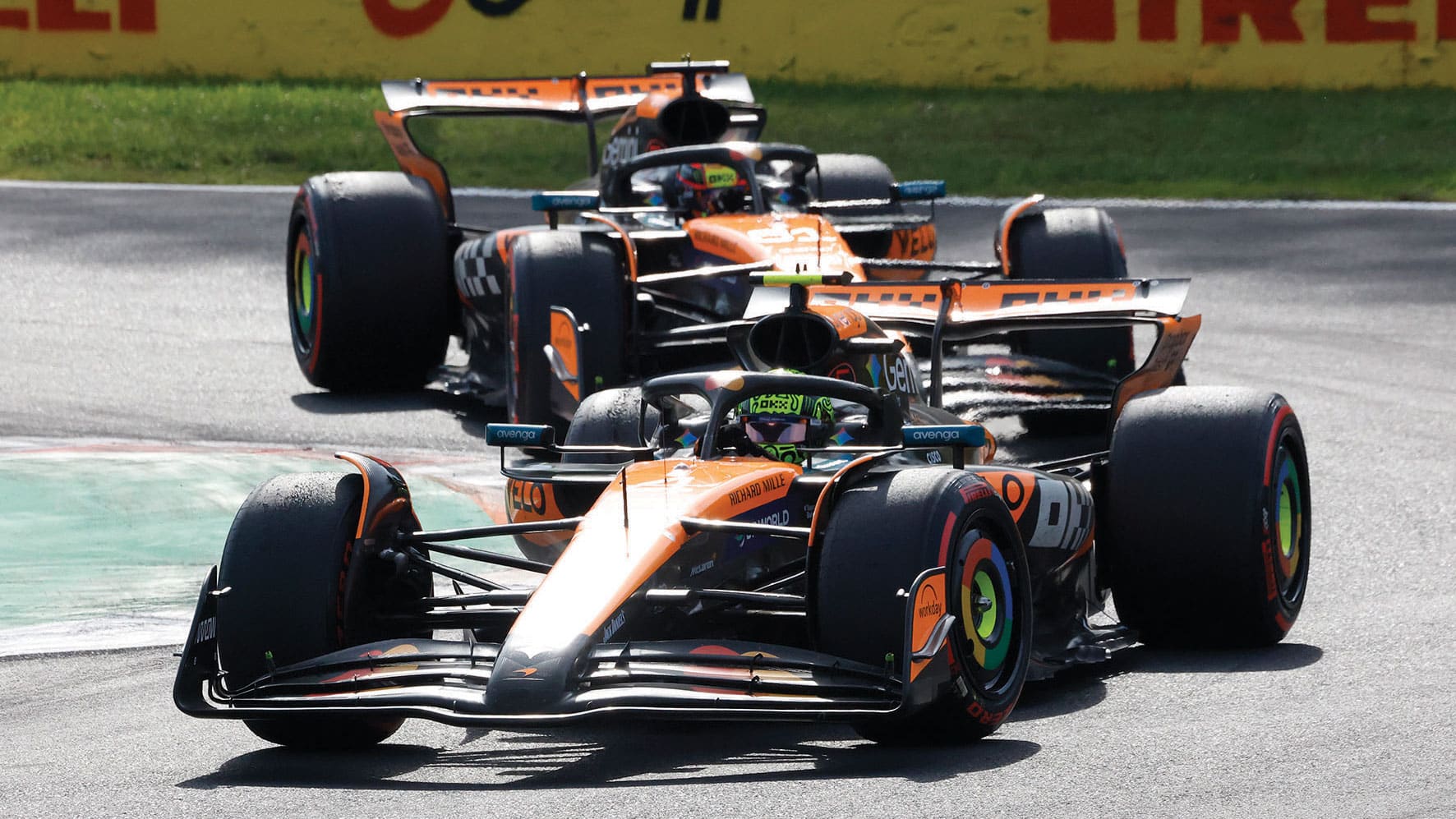 Lando Norris leads Oscar Piastri, McLaren