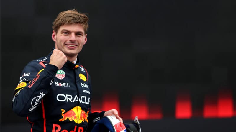 Max Verstappen pumps fist