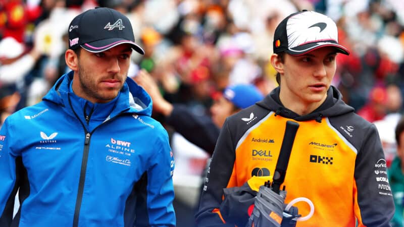 Pierre Gasly and Oscar Piastri at Suzuka ahead of the 2025 F1 Japanese Grand Prix