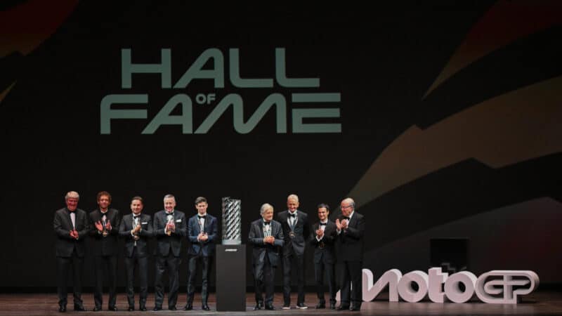 MotoGP world champions on stage in Hall of Fame announcement