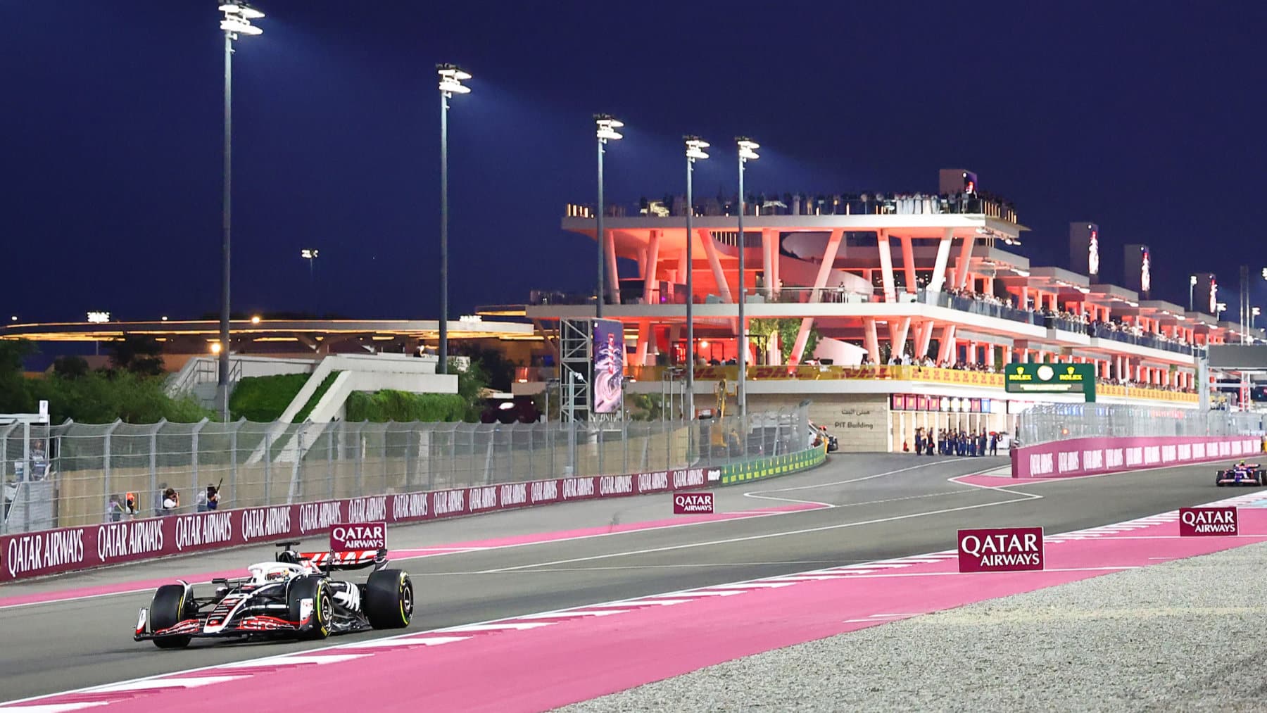 Kevin Magnussen (Haas-Ferrari) during the sprint race at the 2024 Qatar Grand Prix