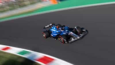 Alexander Albon (Williams-Mercedes) during practice for the 2025 Italian Grand Prix