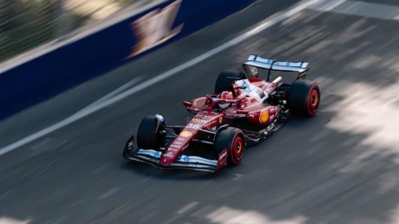 Charles Leclerc (Ferrari) during qualifying for the 2025 Azerbaijan Grand Prix