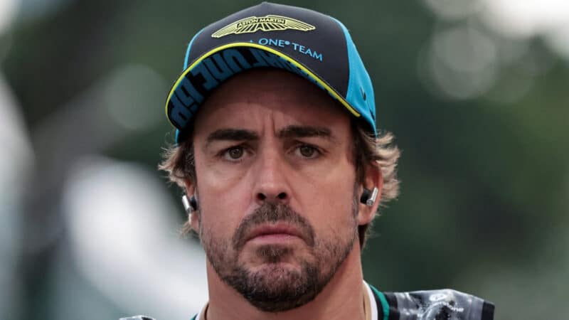 Fernando Alonso (Aston Martin-Mercedes) before the 2025 Singapore Grand Prix
