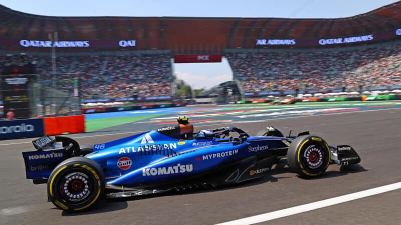 Luke Browning (Williams-Mercedes) during FP1 practice at the Mexican Grand Prix