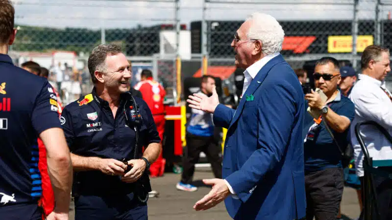 Lawrence Stroll with Christian Horner at 2024 F1 Hungarian Grand Prix