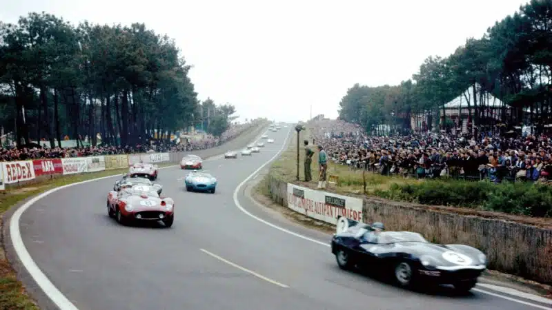 Le Mans 1957 Ron Flockhart and Ivor Bueb’s Jaguar D-type