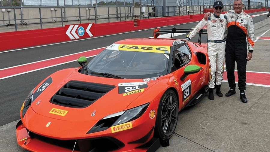 Nigel Greensall was with Chris Beighton at Donington for some coaching in a “fab” Ferrari