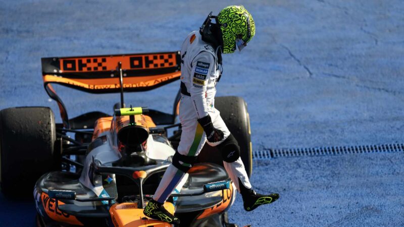 Lando Norris after the Mexican Grand Prix