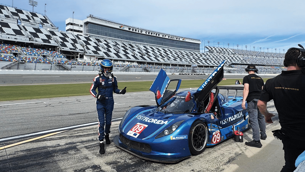 This Corvette DPi was one of (count ’em) nine cars that Nigel Greensall raced in the Daytona Classic 24 Hours