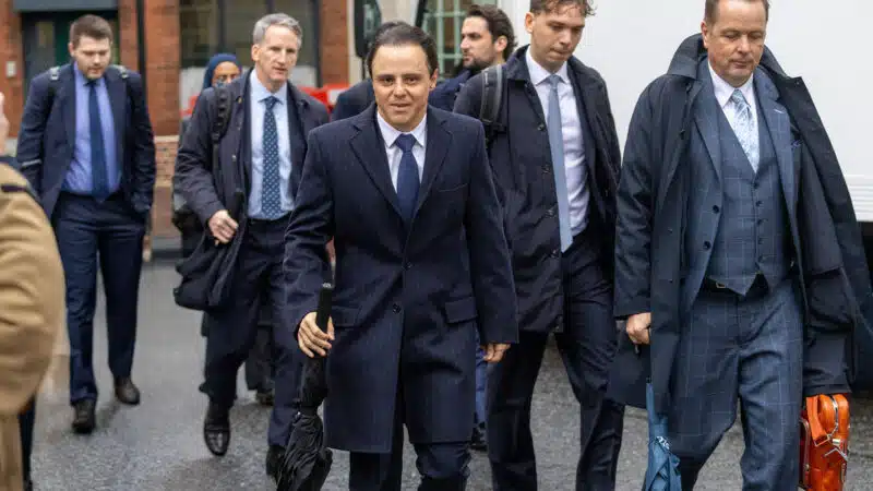 Felipe Massa walks in court October 2025