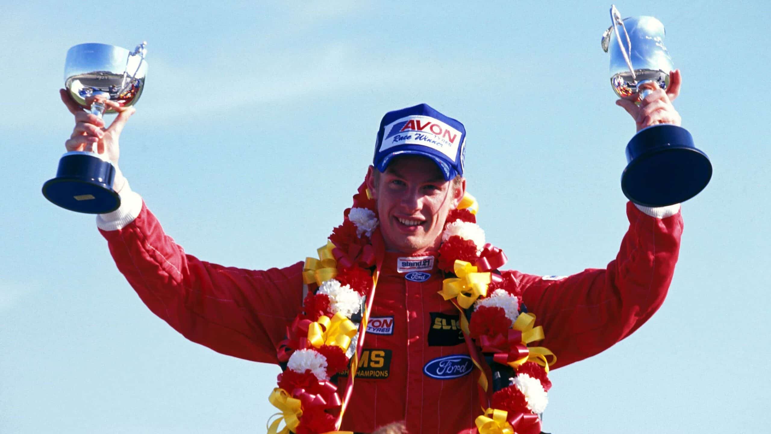 Jenson Button wins Formula Ford Brands Hatch, 1998