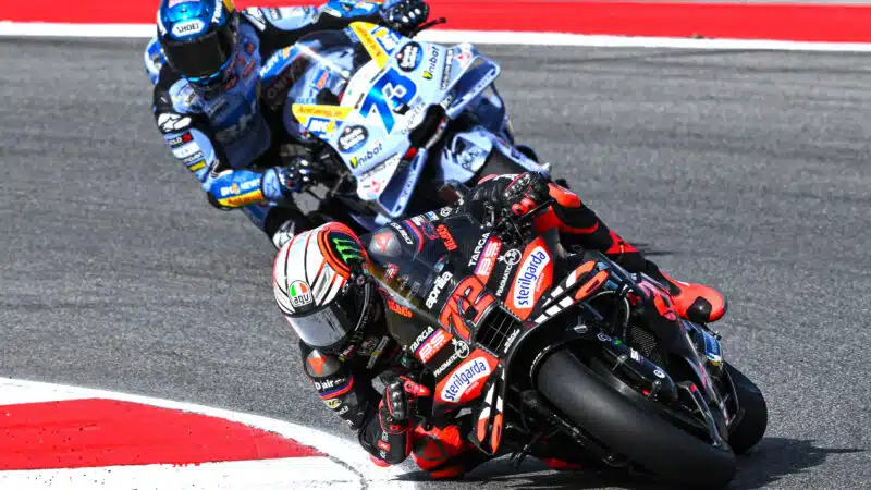 Marco Bezzecchi leads Alex Marquez in 2025 MotoGP Portuguese GP