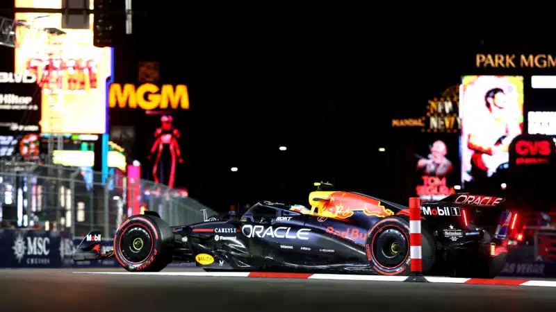 Red Bull F1 car on Las Vegas Strip