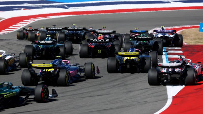 The start of the US GP in 2025