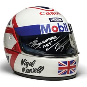Signed Nigel Mansell helmet