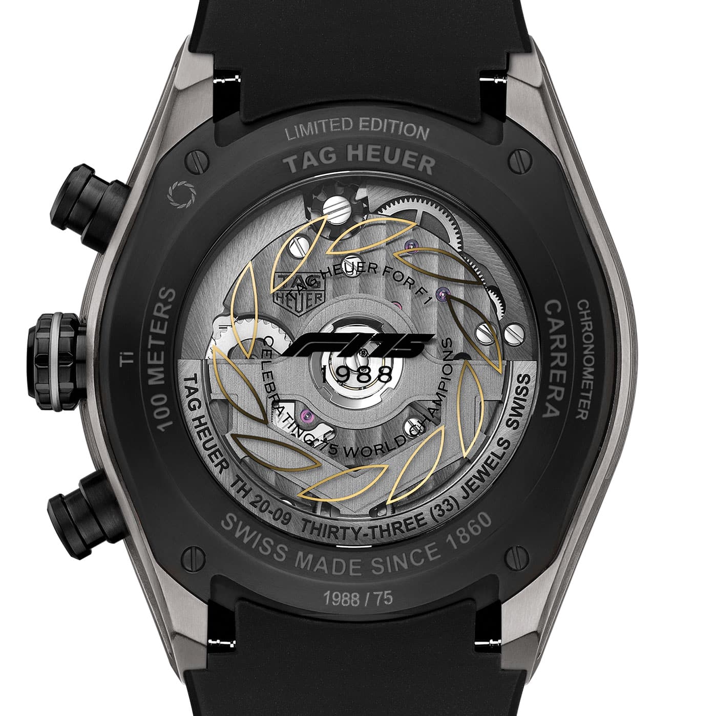TAG Heuer Carrera Tourbillon Extreme Sport F1-75 Anniversary Limited Edition back