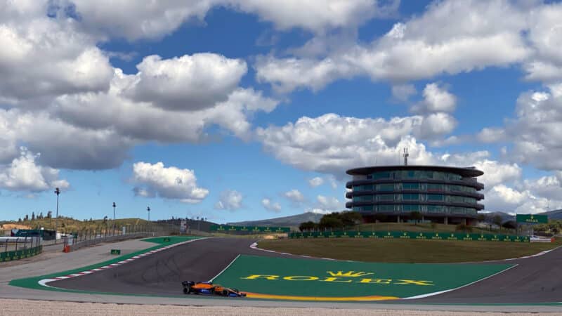 Lando Norris (McLaren-Mercedes) during practice for the 2021 Portuguese Grand Prix