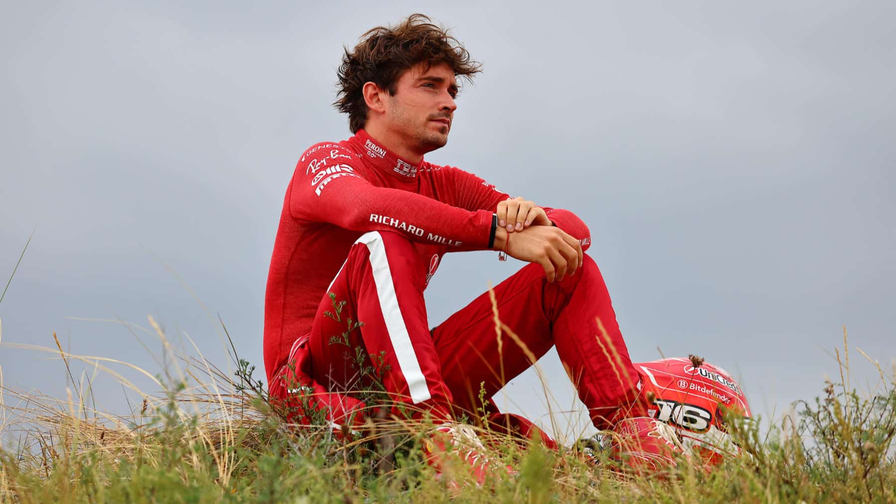 Charles Leclerc (Ferrari) after crash during the 2025 Dutch Grand Prix