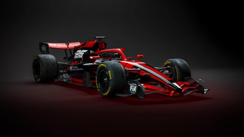 Digital image of 2026 F1 car