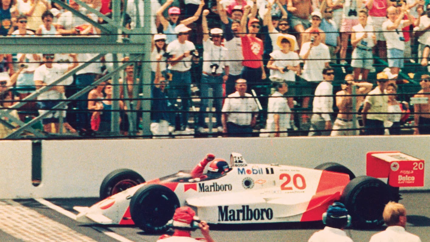 Emerson Fittipaldi wins the 1989 Indy 500