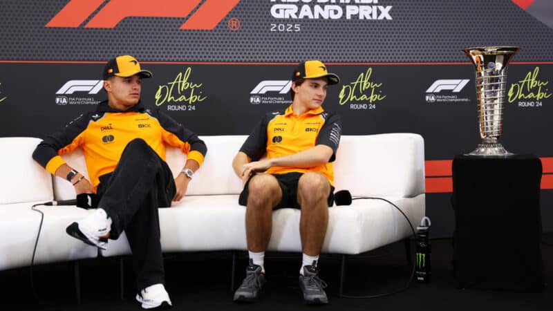 Lando Norris and Oscar Piastri in Abu Dhabi