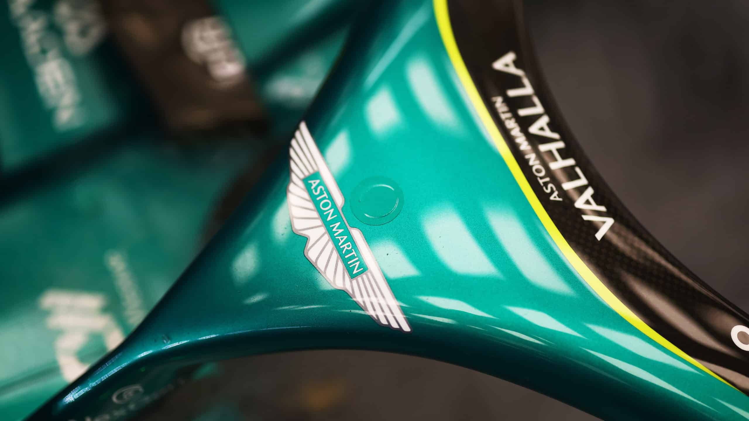 Overhead view of Aston Martin F1 car halo