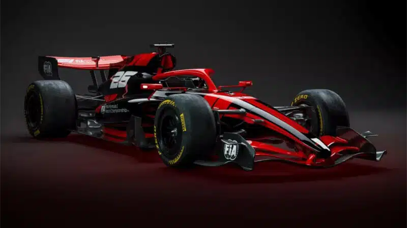 FIA render of a 2026 F1 car