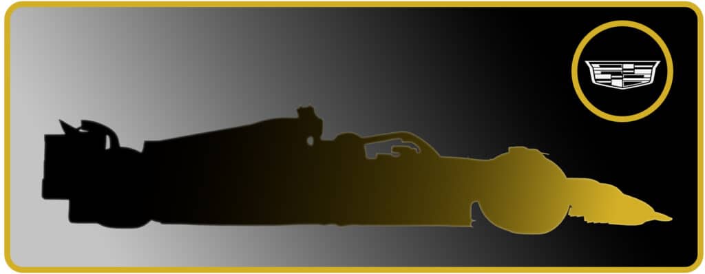 Cadillac F1 car outline