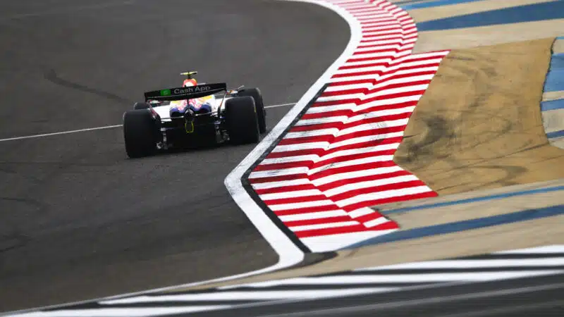 Yuki Tsunoda during testing in Bahrain